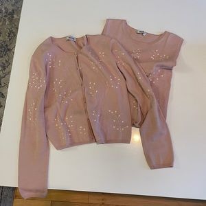 Moschino Sweater Top And Cardigan Set